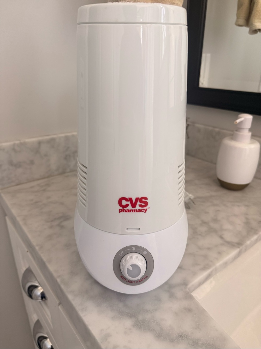 Unused CVS Pharmacy Warm Mist Humidifier White Filter Free w/Inhalant Well